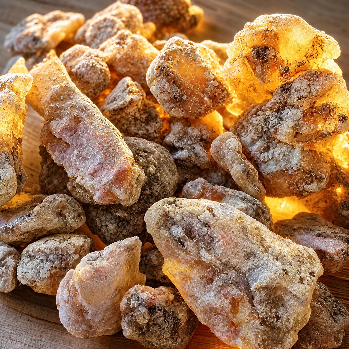 Estonian spruce resin backlit natural oleoresin showing amber translucency