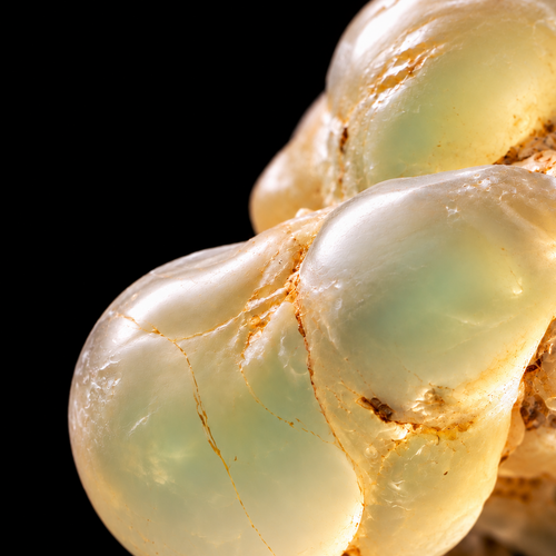 Ultra macro of translucent Boswellia sacra frankincense resin with amber natural fissures.
